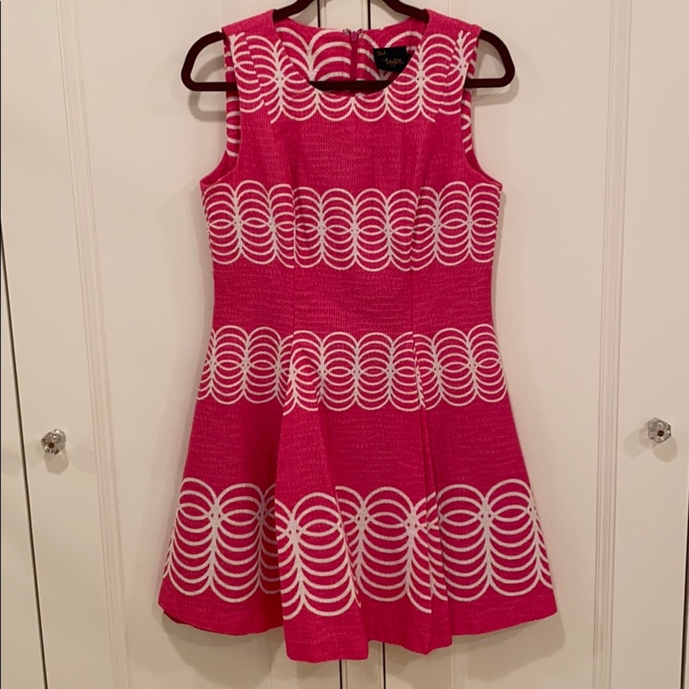Pink + White Formal Dress